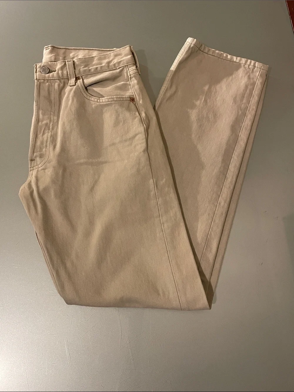 Levi’s 501 Straight-Leg Beige Jeans 30x32